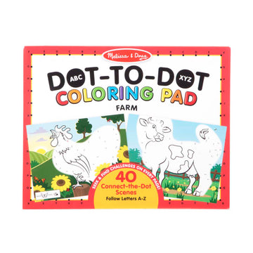 ABC Dot-to-Dot Coloring Pad - Farm